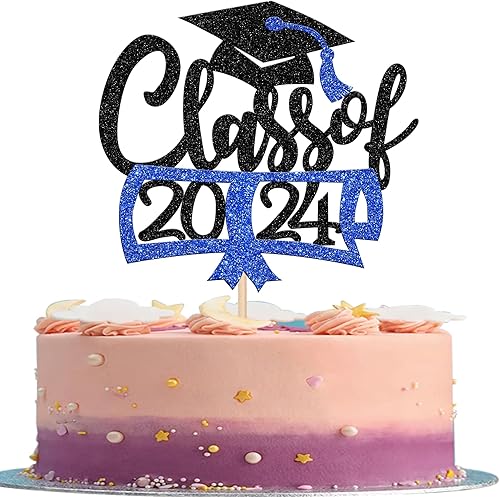 Miniatura 8 de 1 pieza de decoración para pastel de 8 grado con tapa de diploma con purpurina para pastel de graduación de 8 grado 2023, decoraciones de pastel de