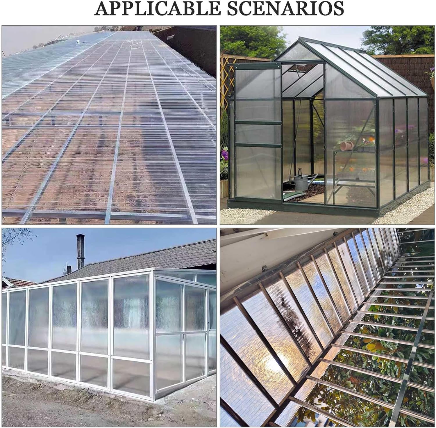 Polycarbonate Sheets, Greenhouse Panels, Polycarbonate Roofing Sheets, Roofing Panels for Garden Shed Cold Frames, Outdoor Awning, Glassfibre Panels,WxL-1.5x8m/4.9 * 26ft