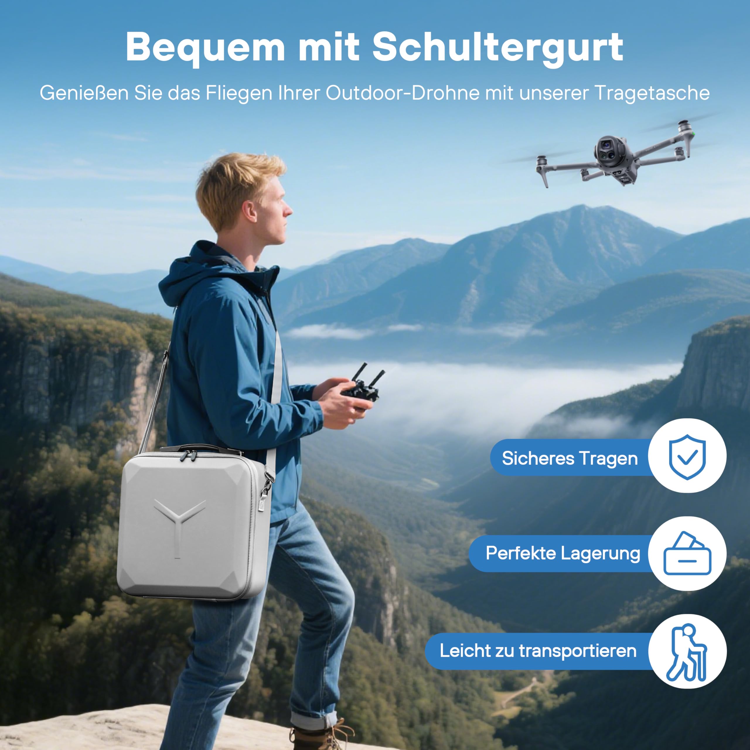 STARTRC PHOTO Mavic 4 Pro, custodia in poliuretano per DJI Mavic 4 Pro Fly More Combo con controller RC Pro 2, contenitore da viaggio per accessori DJI Mavic 4 Pro