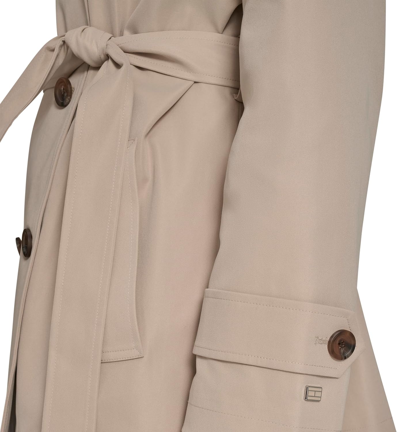 Tommy Hilfiger Women's Belted Double Breasted Everyday Trench Coat