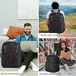 KROSER Sac à dos pour ordinateur portable de voyage 17,3-18,4 pouce Grand sac à dos d'ordinateur Stylish College Sac à dossier avec USB Port de recharge