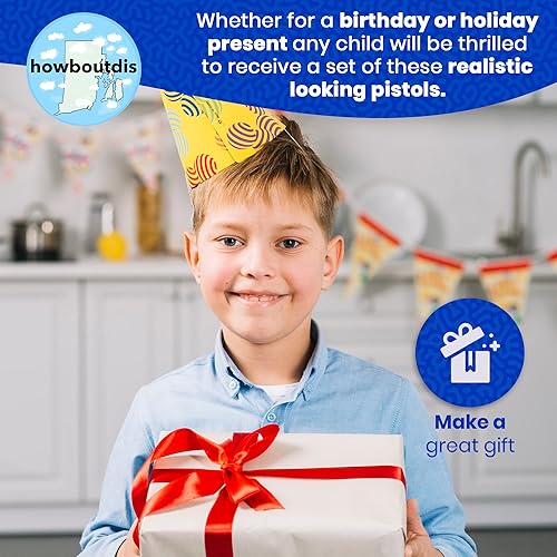Miniatura 3 de Pistola de juguete de plástico para niños, (2) pistolas por pedido, segura para niños para diversión de acción, cumpleaños, vacaciones, premios,