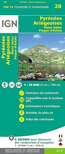 IGN Pyrénées-Ariégeoises/Mont-Valier/Pic-D'Estats - Carte topographique