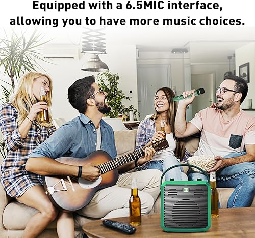 Miniatura 6 de SHIDU Máquina de karaoke con micrófono inalámbrico, máquina de karaoke portátil para adultos y niños, sistema de altavoces PA compatible con graves