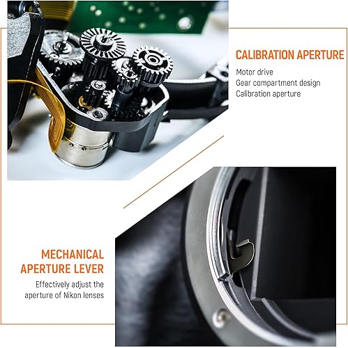 Miniatura 6 de VILTROX NF-E1 Adaptador de montaje de lente de enfoque automático, anillo convertidor con control de apertura, transmisión EXIF USB actualización