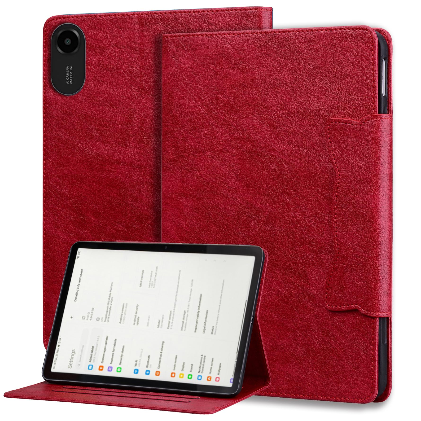 Housse étui Compatible Xiaomi Redmi Pad 2 11 Pouces – Cuir PU Fin, Support Intégré, Acrylique Transparent – Protection Ultra Mince