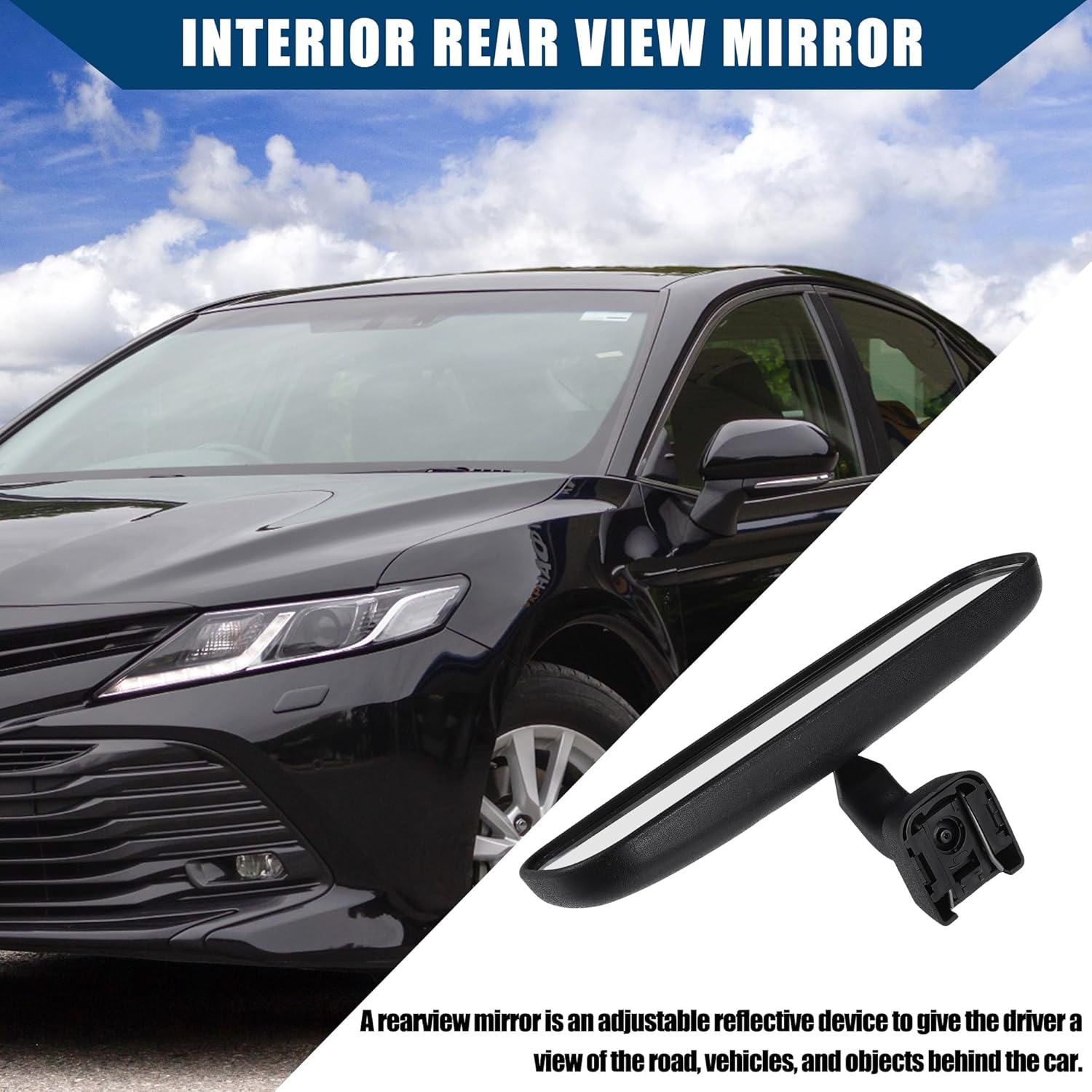 No.87810-06041 Interior Rear View Mirror for Toyota Camry 2004-2014 for Toyota Vigo 2004-2014 / Inner Rear View Mirror/Durable / 1 Pcs Black