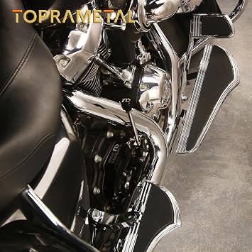 For Harley Davidson Floorboards Touring Street Road Glide Passenger Defiance Floorboards Motorcycle Footboards (Chromed, Rider+Passenger+pedal)