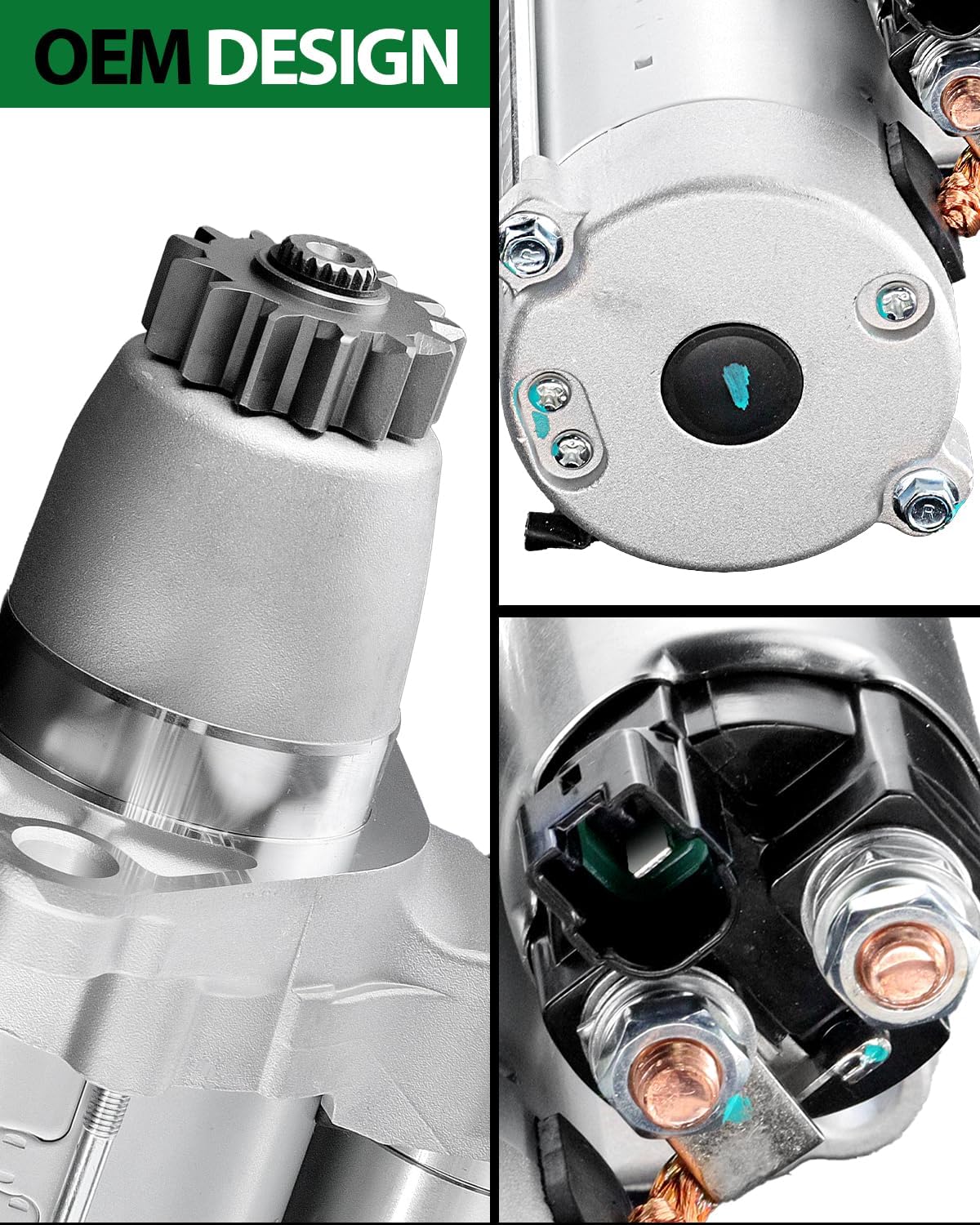 New Upgraded Starter Motor for:-Toyota Sienna 2004-2016, Camry 2002-2017, for:-RAV4 2006-2018, Avalon 2005-2018, Highlander 2004-2018,for:-Scion TC XB, for:-Lexus RX330 RX350 ES330 OE#17825
