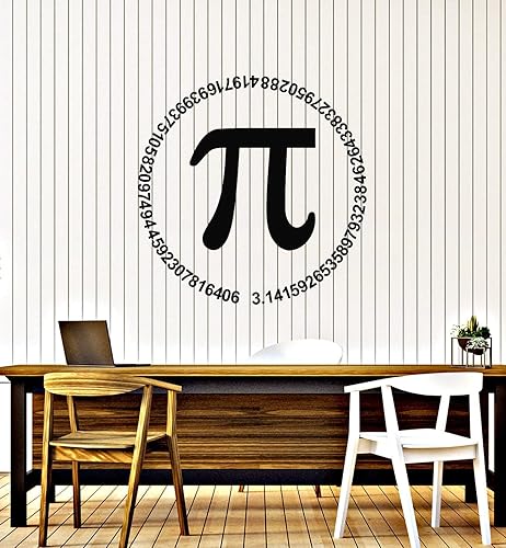 Vinilo Matemáticas Número Matemáticas Amantes Escuela Aula Pegatinas Mural (g2107) Negro