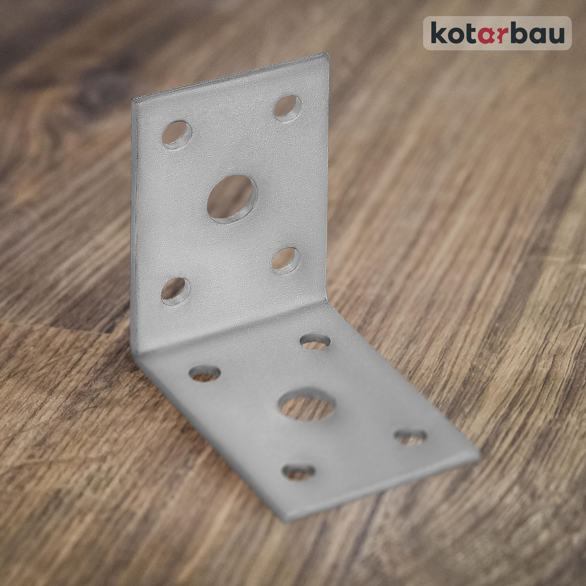 KOTARBAU® 100 Soportes de esquina en forma de L, 50x50x35 mm, Acero galvanizado, Conector de ángulo recto de unión de 90 grados, con agujeros de montaje, escuadras metálicas para muebles, 100 UNIDADES