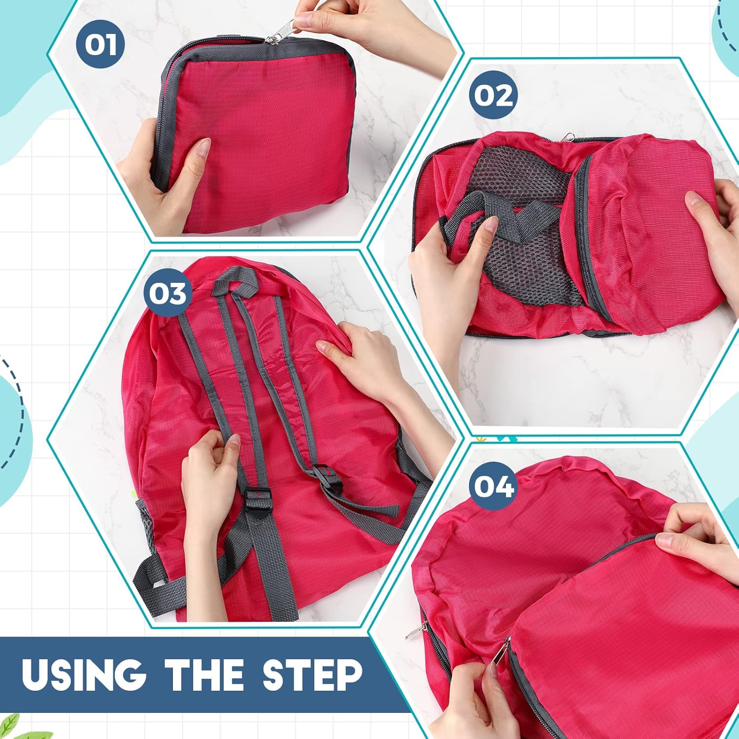 Jexine 10 Pcs Backpacks in Bulk 16.5 Inches Back Pack Basic Backpack for Adult Lightweight Outdoor Travel Book Bags(Multicolor)