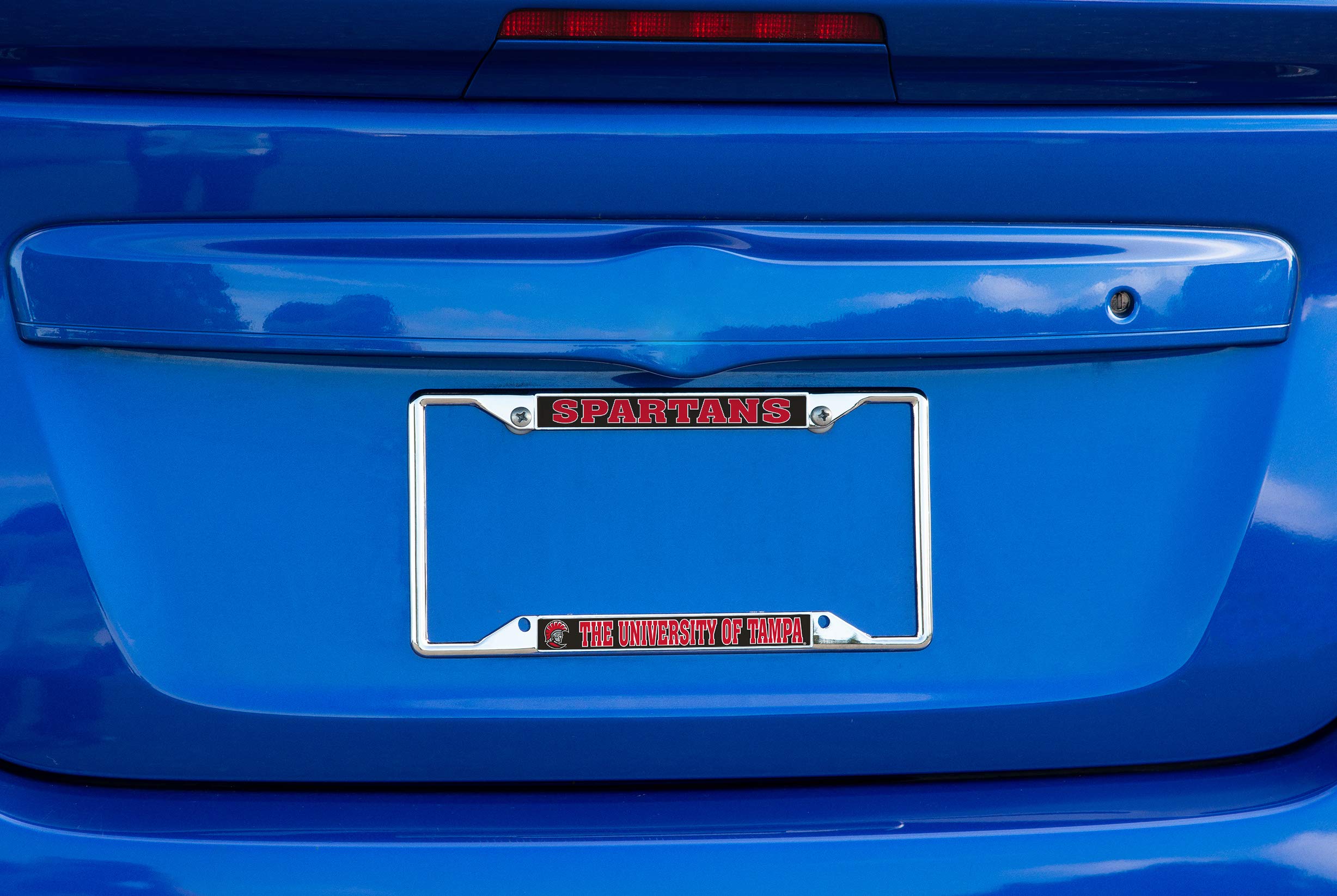 Desert Cactus University of Tampa Spartans Metal License Plate Frame for Front or Back of Car Officially Licensed (Mascot)