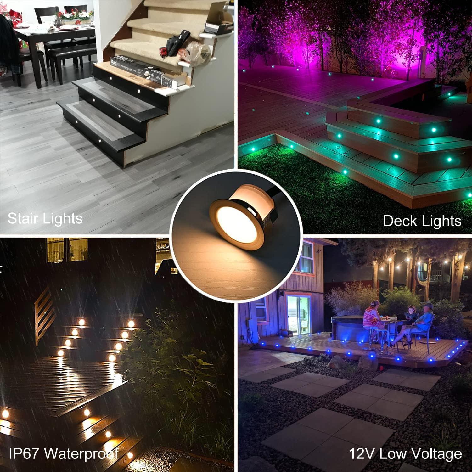 5 Pin Extension Cable for RGBW Deck Lights, 1m 5 Pin Extension Cable, 7.8mm Male and 11mm Female Connectors, 24Awg 5 Pack Extension Cord, Not for Govee Lights