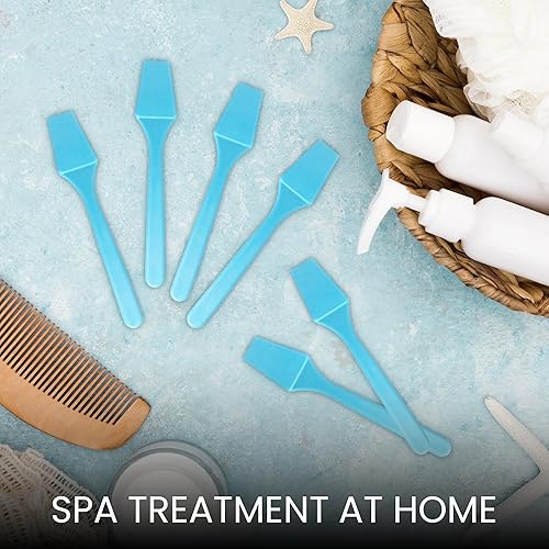 Vista 48 de Espátulas Beauticom Pana, desechables, para cosméticos, de plástico, 2.5", para el cuidado de la piel, para crema facial, 100 piezas por contenedor