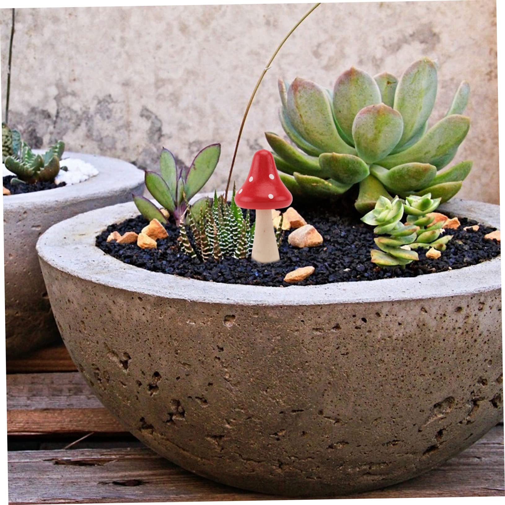 Mipcase 30 Pièces Grand en Bois Ornement Bonsaï Figurines Miniatures Bonsaï Décoration Miniature Décoration De Mini Bonsaï Micro Paysage Décor Mini- Rouge