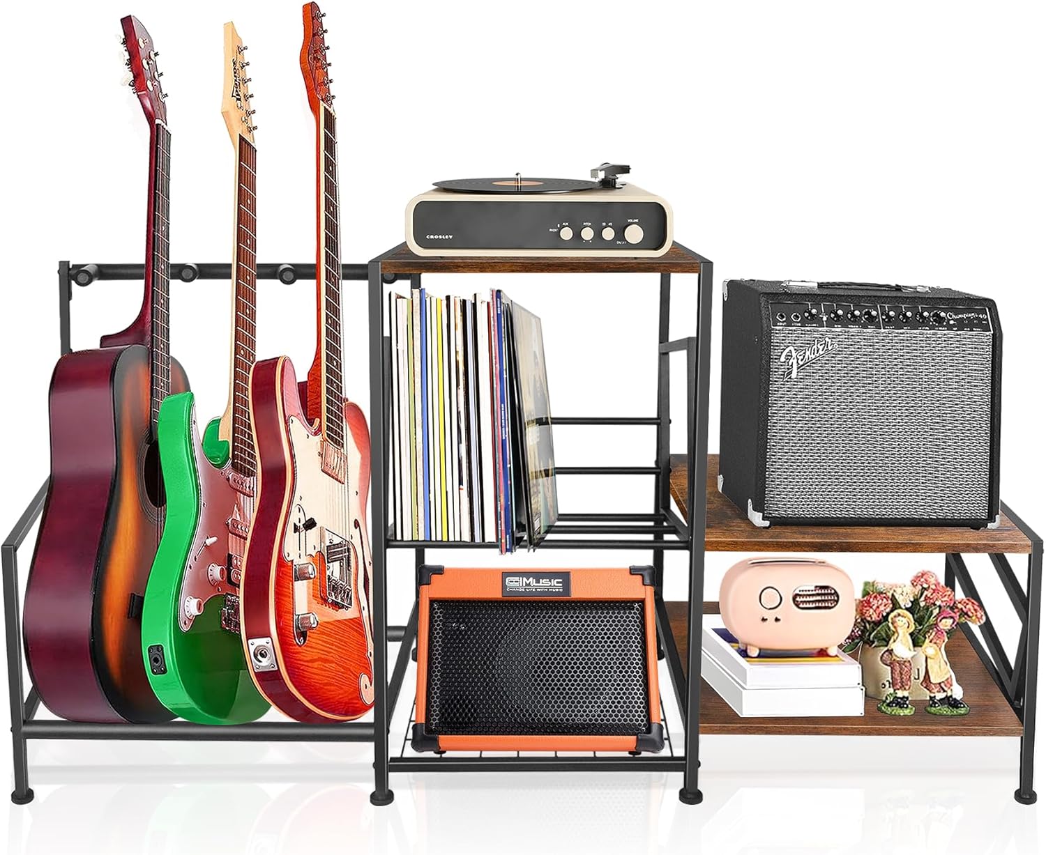 FIRJOY Combo Instrument Guitar Stand for Multiple Guitars