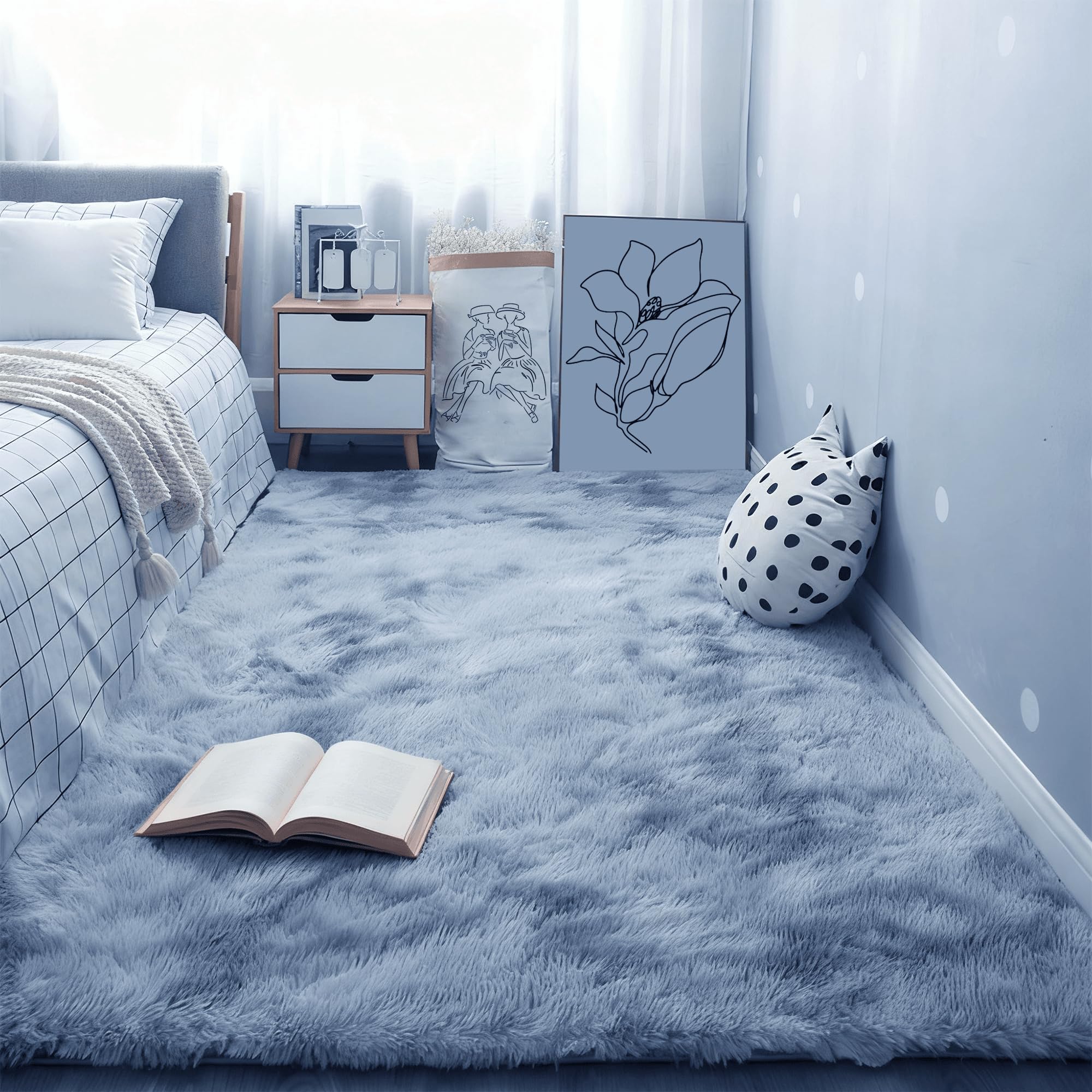 Grand tapis de salon doux 120x350 idéal pour espace de jeu enfants