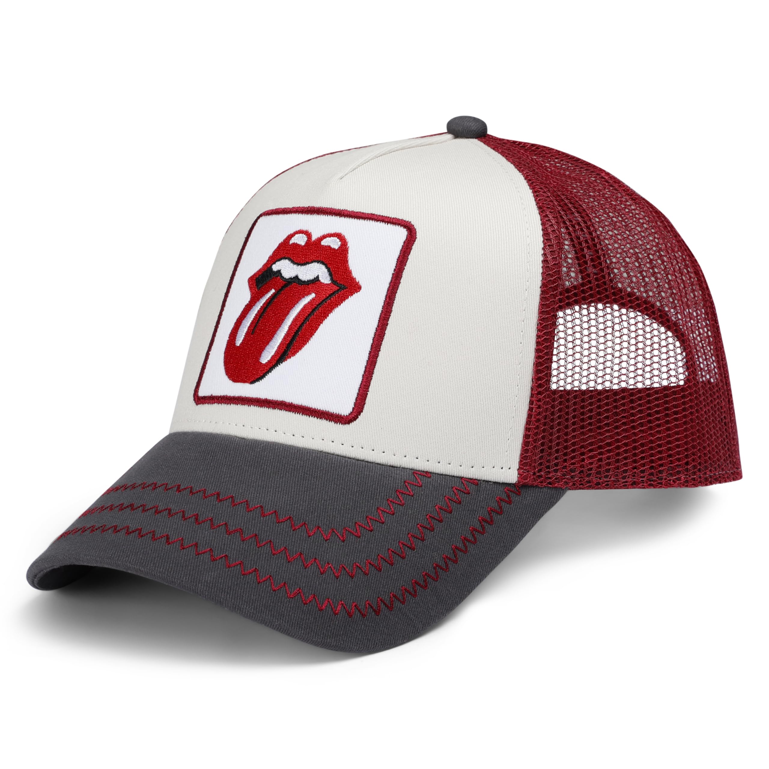 Paradiso Clothing Unisex Paradiso Rolling Stones Tongue Band Logo Trucker Baseball Cap