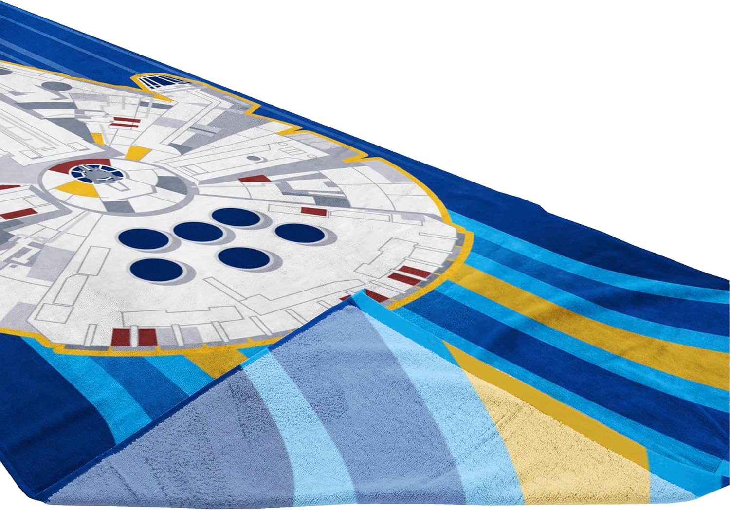 Jay Franco Star Wars Millennium Falcon Kids Bath Pool Beach Towel - Super Soft & Absorbent 100% Cotton Towel, Measures 28 x 58