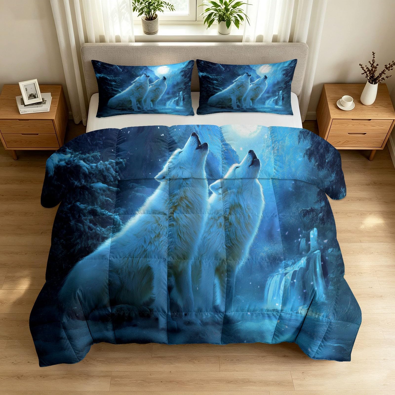 Edredón lavable de 7.5 tog azul que soluciona el exceso de calor en camas dobles