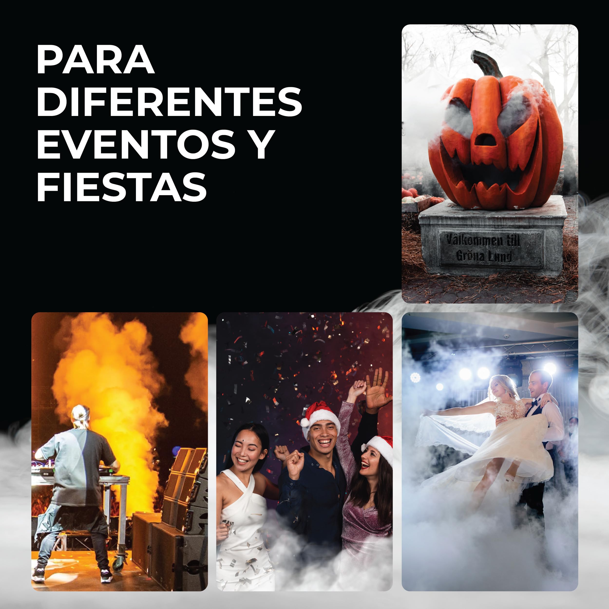 LUCCY Líquido Máquina de Humo Natural 5 Litros - Fórmula Mejorada - Alta Densidad y Larga Duración, Seguro para Respiración, Fiestas, Eventos, Discoteca