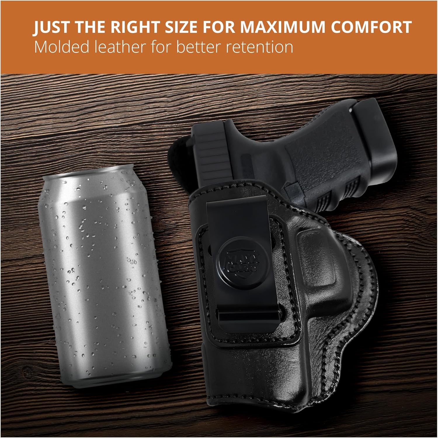 Genuine Leather Iwb Holster for Glock 36 / 30s Pistol - Tactical Handgun Iwb Leather Holster Glock - Comfortable Appendix Everyday Carry - Maxx Carry Holsters