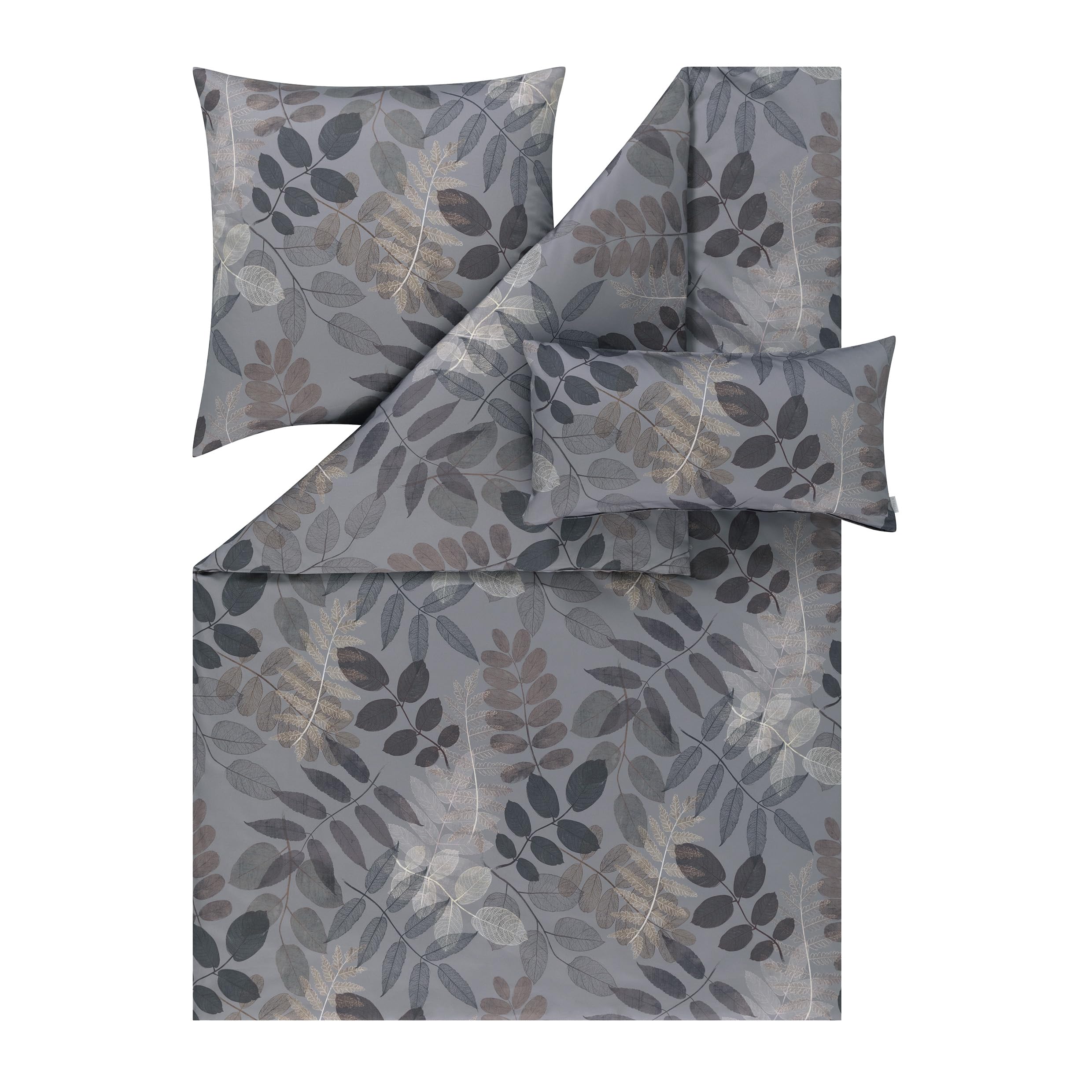 ESTELLA Bettwäsche Set, 135x200 cm + 80x80 cm + 40x80 cm, Malou Grau