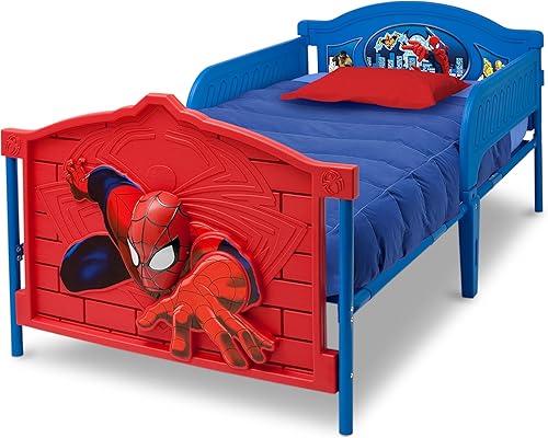 Miniatura 5 de Marvel Spider-Man - Cama individual de plástico con estribo 3D Delta Children