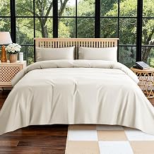 SONORO KATE 800 Series 100% Egyptian Cotton King Sheet Set,Sateen Weave