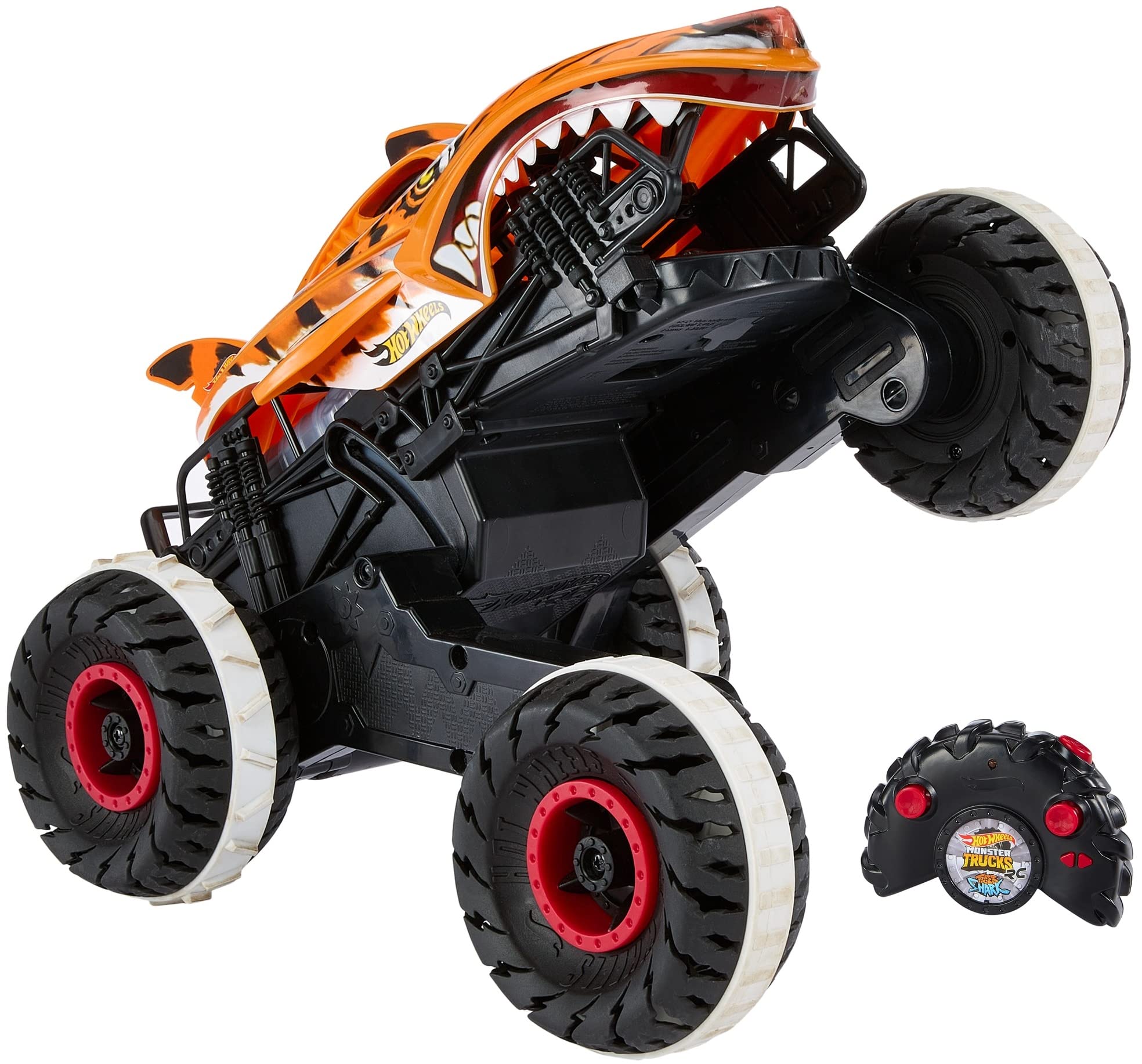 Buy Hot Wheels Rc Monster Trucks Unstoppable Tiger Shark In 1 15 Scale 
