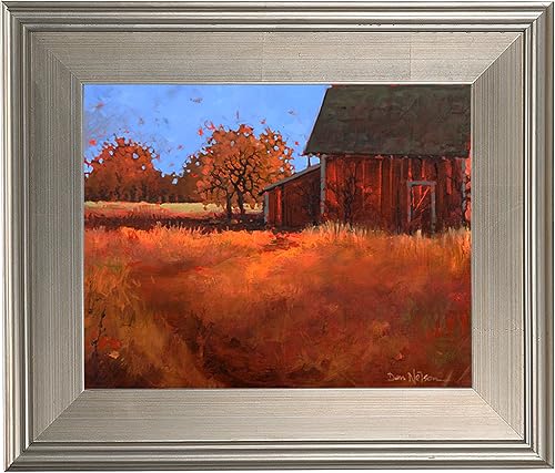 Miniatura 2 de Creative Mark Plein Air Style - Marco plateado con hojas a mano, 9 x 12-2.75 pulgadas de ancho con profundidad de rabete, parte trasera abierta sin