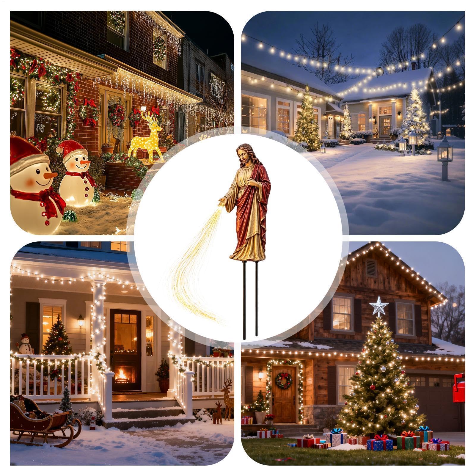 di Natale all'aperto Solar Powered Warm Glow Decorazione