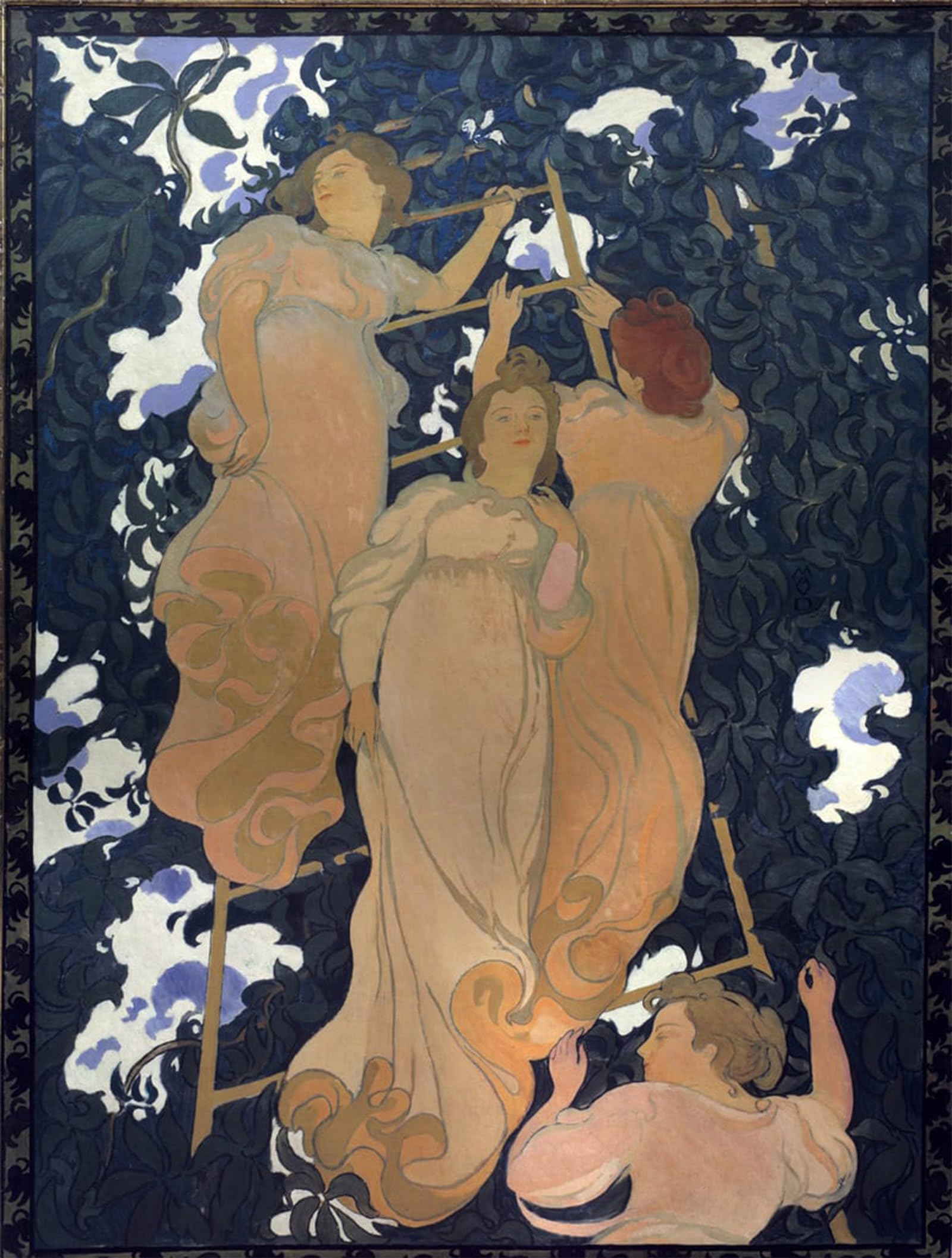 Serendipitp No Frame Vintage Picture Print On Canvas Wall Art Poster The Scale In The Foliage Canvas Glued On Cardboard For Ceiling By Maurice Denis Artwork Print Poster For Wall Decor 60X90cm