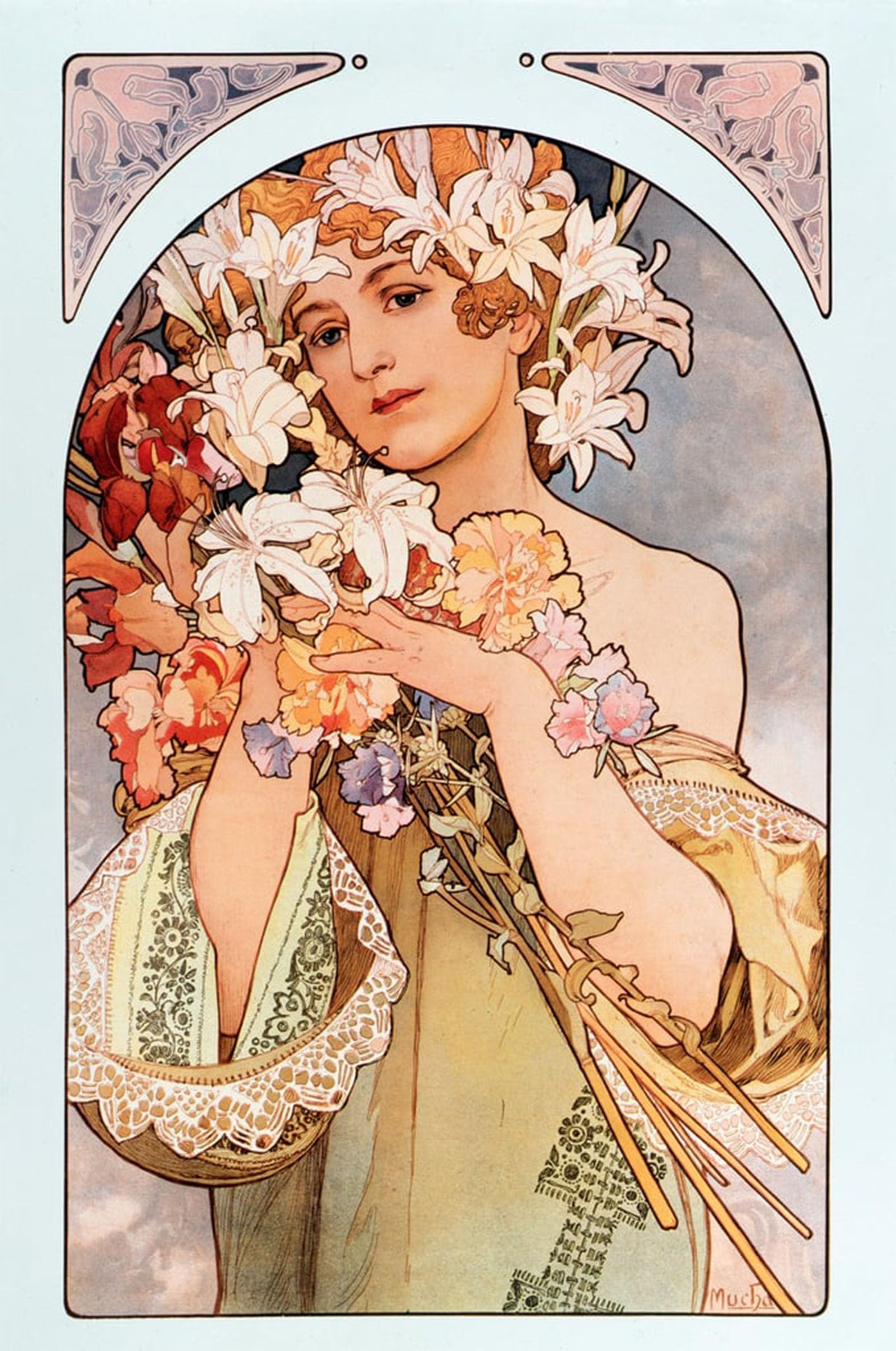 SERENDIPITP Abstract Painting Mural Print Picture Wall Decor Painting John Amos Comenius by Alphonse Mucha Vintage Wall Artwork for Home Decor 60x90cm