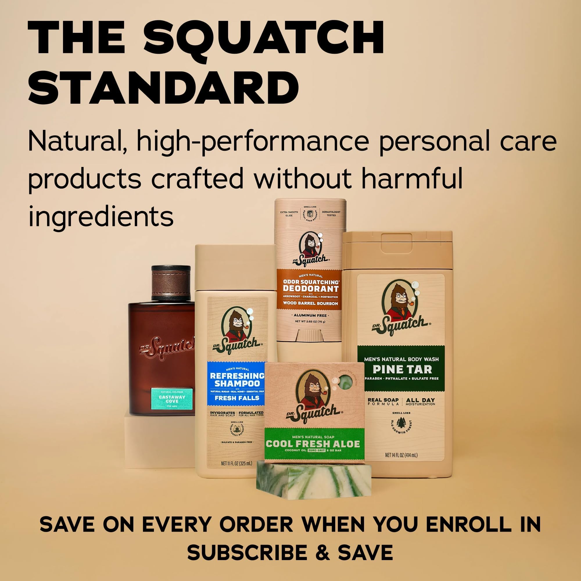 Dr. Squatch Natürliches Shampoo & Conditioner Set für Männer – gesund aussehendes, volleres Haar – Coconut Castaway Shampoo und Conditioner für Herren (325 ml, 2er-Pack)
