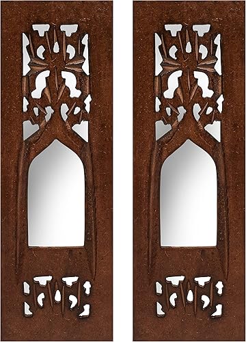 Miniatura 5 de Homebia Designs Decoración tradicional Jharokha pintada a mano de madera para colgar en la pared, perfecta para Navidad, Año Nuevo, decoración de