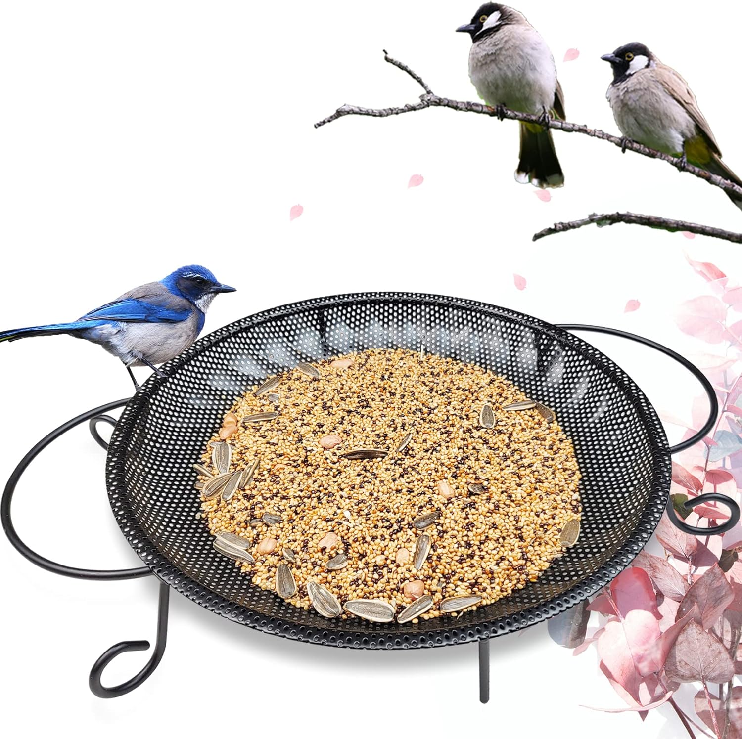 CQAIRIOU Upgraded Ground Platform Bird Feeder Tray,11.8