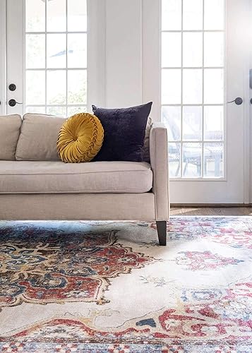 Miniatura 13 de Único Loom - Alfombra de la colección Utopia con estampado botánico vintage, tonos cálidos