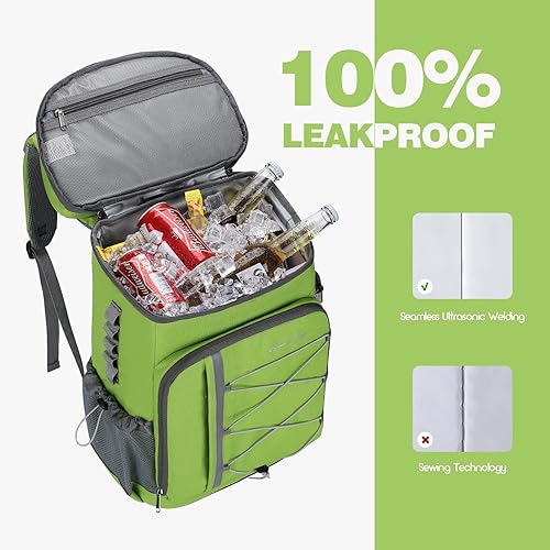 Miniatura 51 de Maelstrom Mochila enfriadora - Bolsa de almuerzo suave aislada para 35/50 latas para camping, playa, senderismo y compras Azul