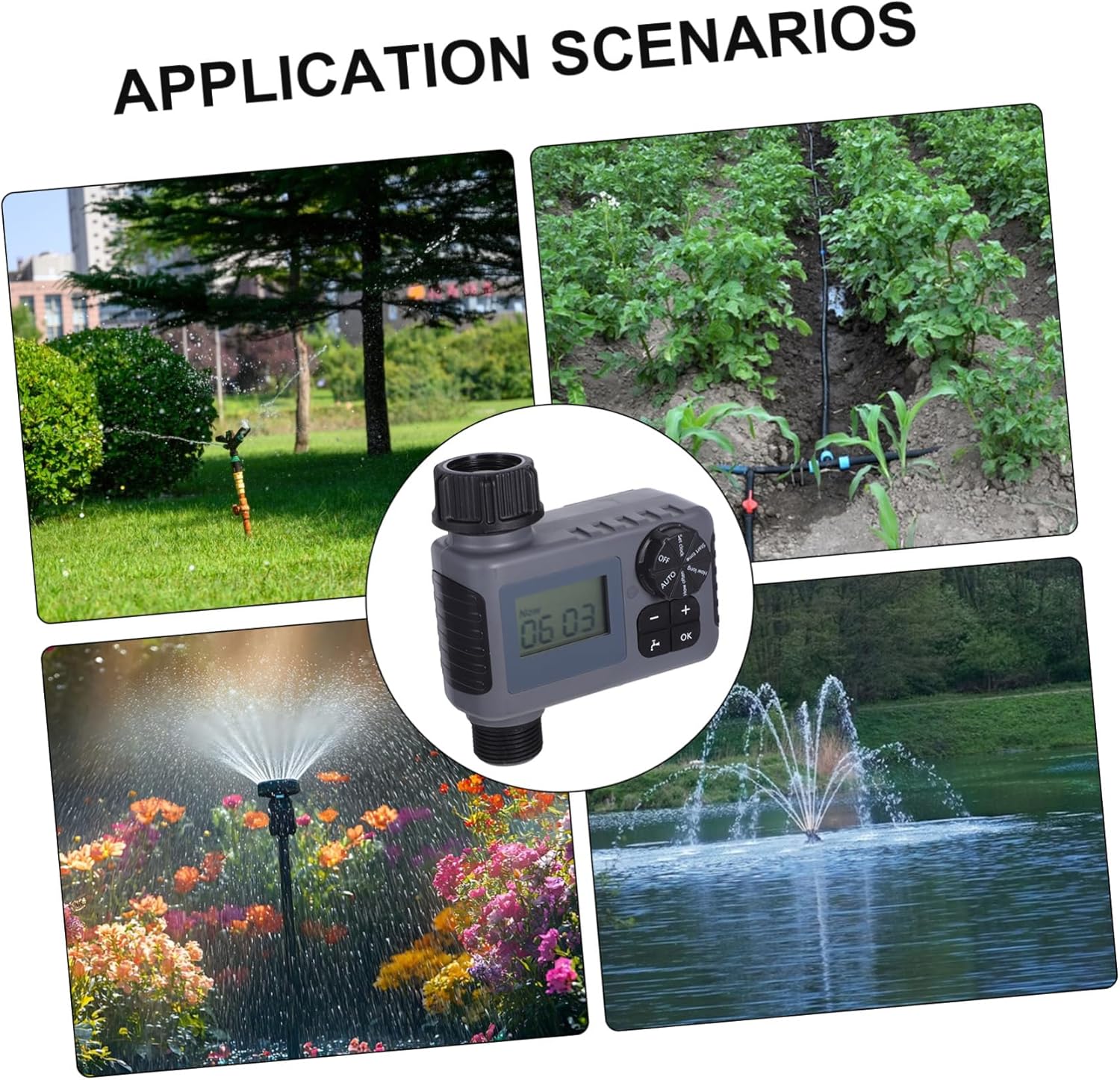 Programmable Digital Watering Timer for Garden Hose High Precision Irrigation Controller with Simple Operation for Efficient Water Use for Outdoor Lawn and Care