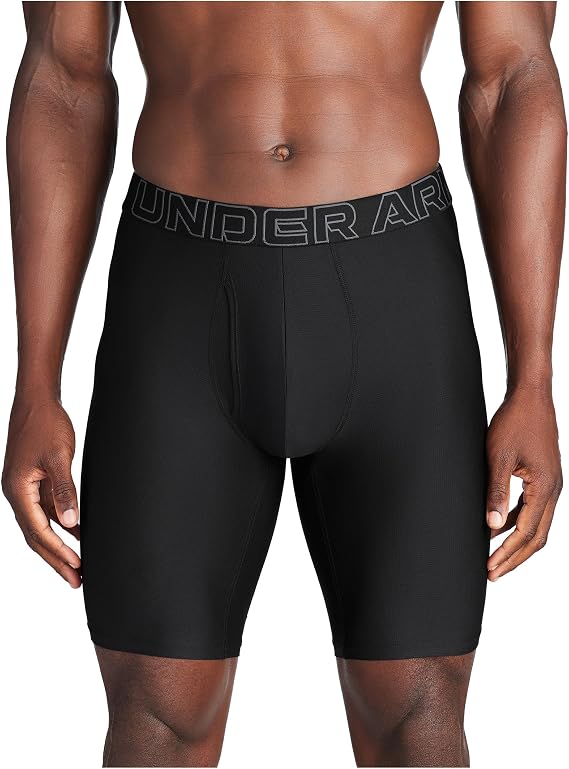 Under Armour Men's Performance Tech Mesh Long-Leg Boxerjock Brief Underwear, 9 Inseam, All-Day Comfort & Ultra-Soft, 3-Pack