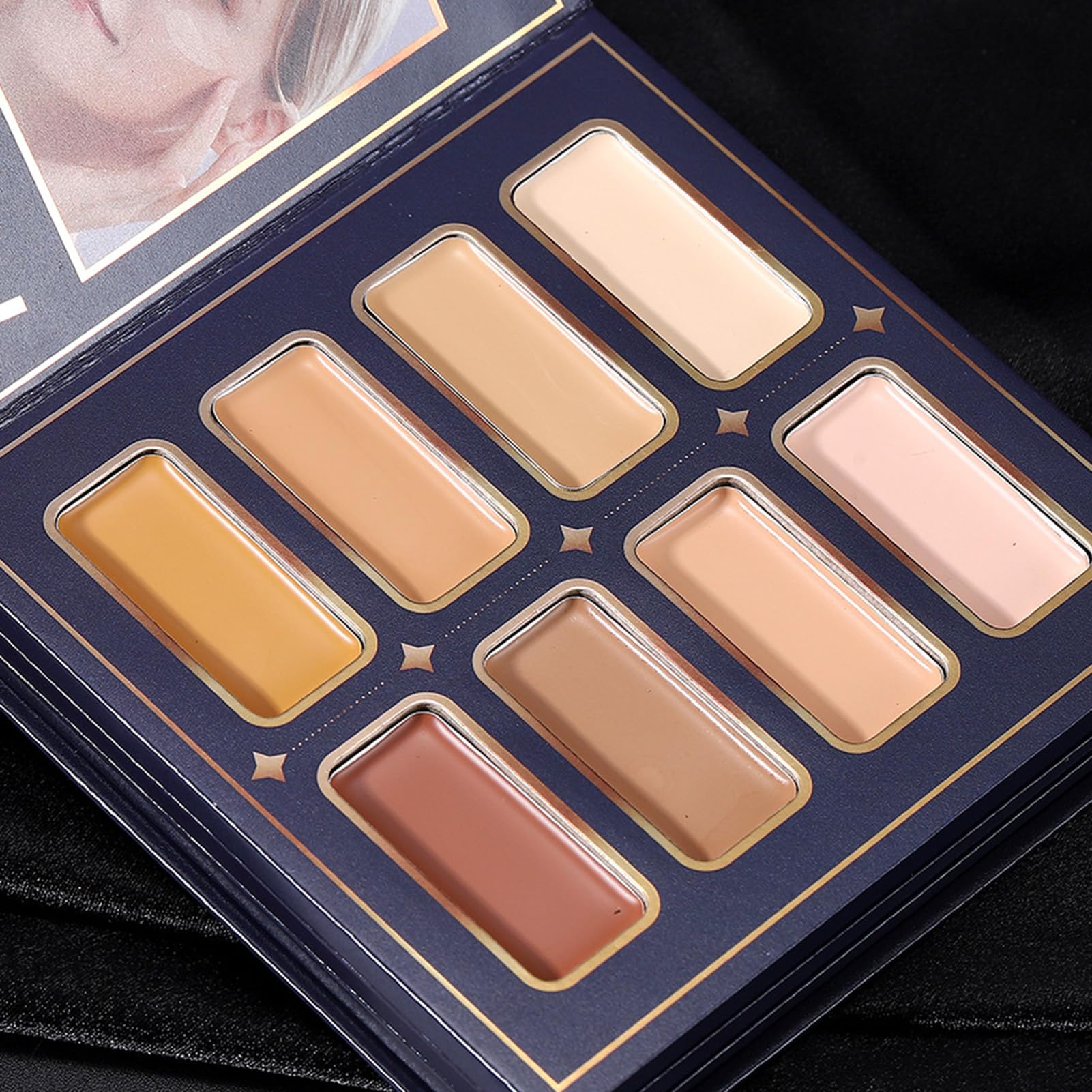 Palette Trucco Effetto Lunga Tenuta Fard Corrector Contorno | Palette di Trucco con Polvere per Contorno e Ombretti Ideale per Viso Occhi Labbra Compleanno Feste San Matrimonio
