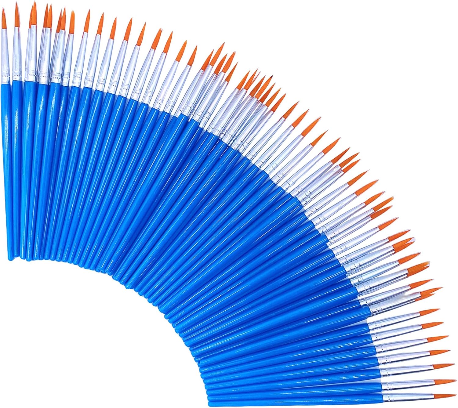 JINDUODUO 60 Pcs Short Handle Small Paint Brushes for Kids, Teens, Paintbrushes Bulk