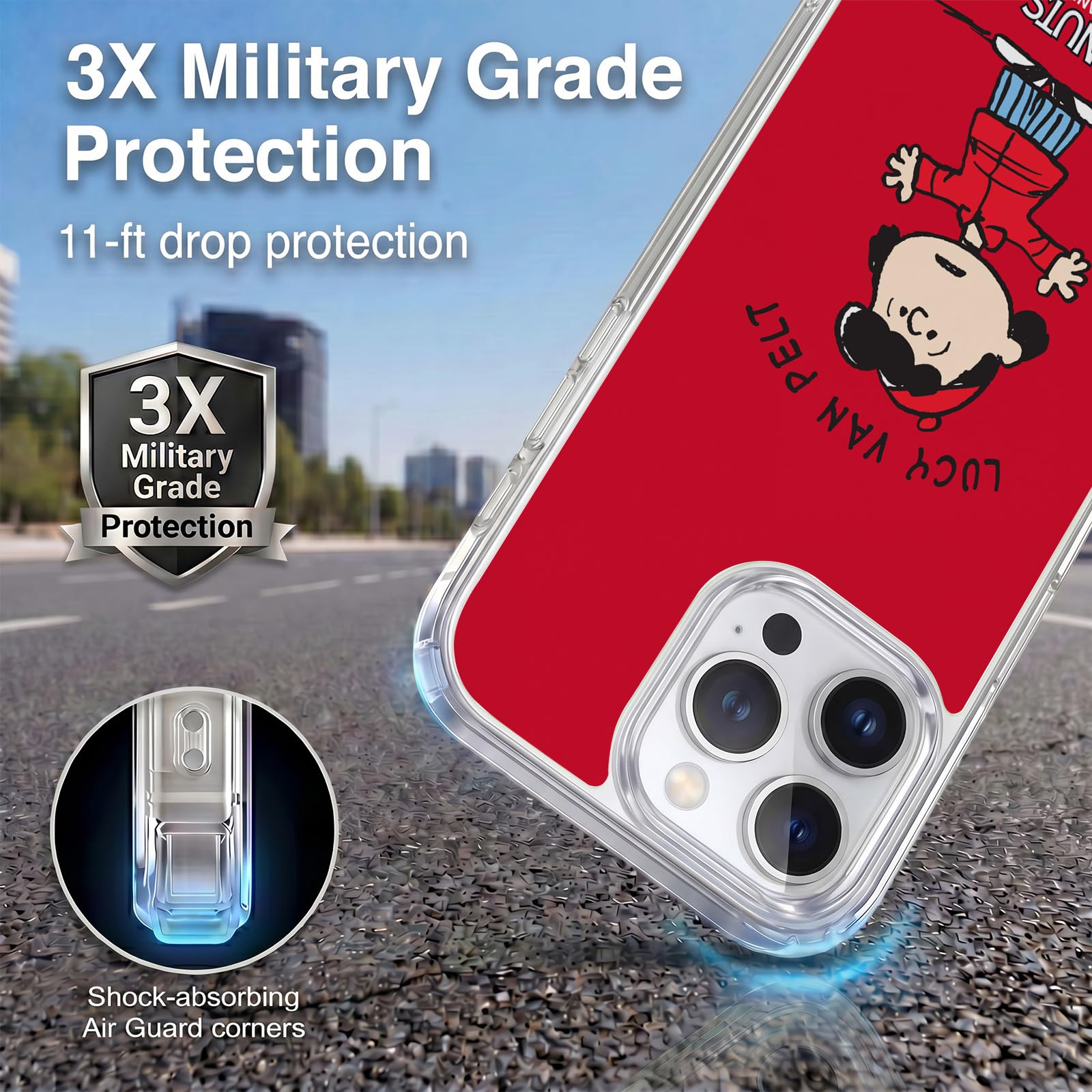 Head Case Designs Licenza Ufficiale Peanuts Lucy Van Pelt Personaggi Custodia in Gel [Protezione di Grado Militare] Compatibile con Apple iPhone 15 PRO Max E Compatibile con MagSafe