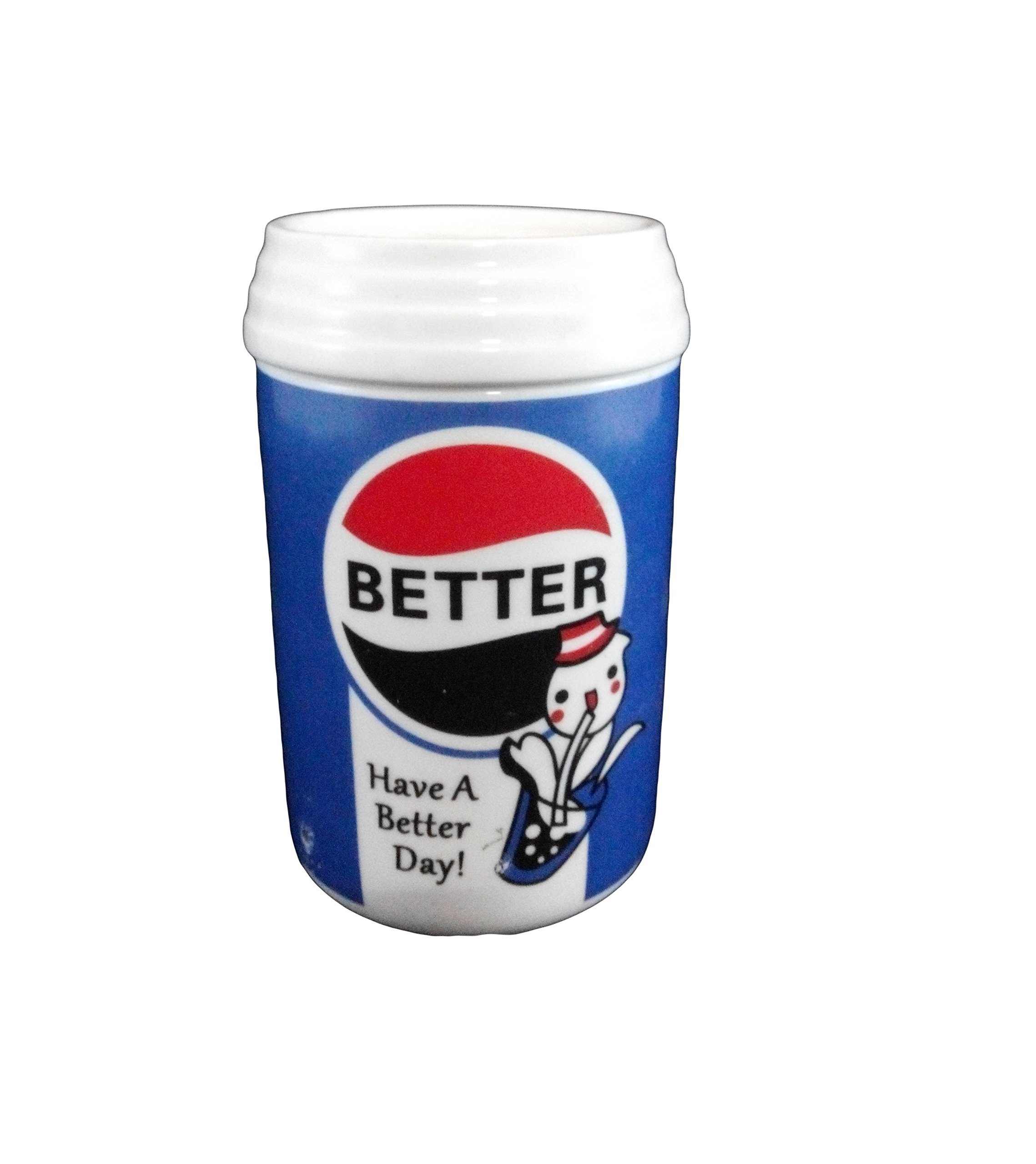 GeekGoodies Can Design Ceramic Coffee/Milk Mug Cup with Lid - Blue