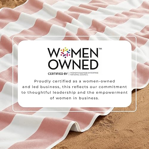 Miniatura 4 de Great Bay Home Toalla de playa de gran tamaño de terciopelo 100% algodón, 35 x 70 pulgadas, toallas de piscina a rayas cabaña, secado rápido, toalla