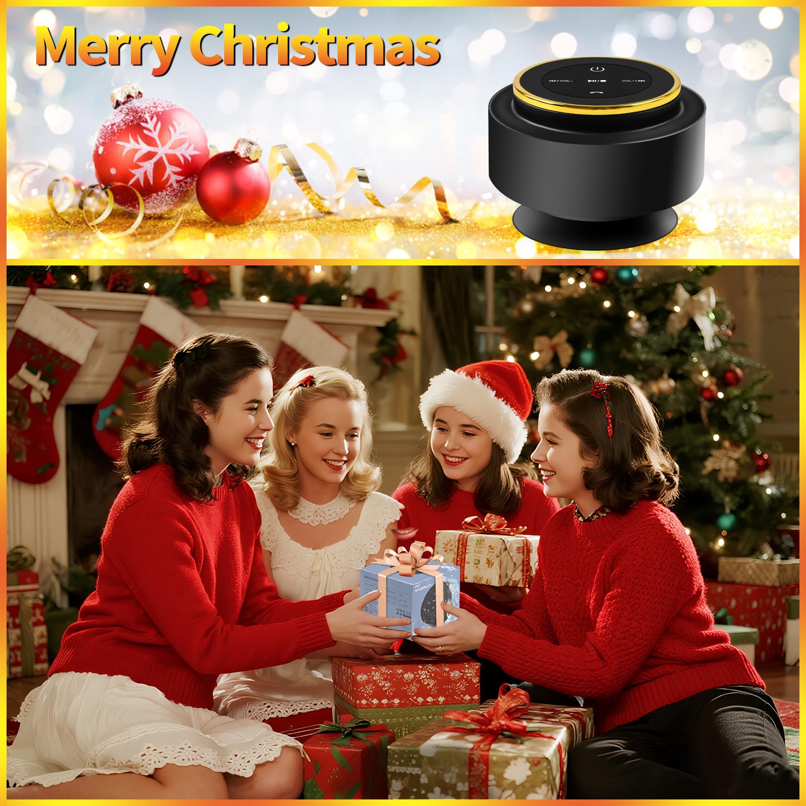 Altoparlante da doccia Bluetooth con moschettone, altoparlanti Bluetooth portatili con ventosa, impermeabile IP67, altoparlante wireless con luce LED, galleggiante, per campeggio, spiaggia,