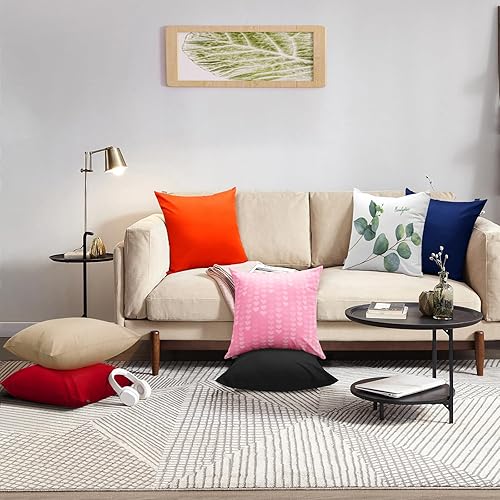 Vista 52 de Thmyo Paquete de 2 fundas de almohada cuadradas decorativas de algodón, fundas de almohada de sublimación en blanco, fundas de cojín blancas