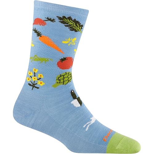 Darn Tough Vermont Women's Farmer's Market Crew Lightweight Socks | 66% Merino Wool, True Seamless Toe, keeps feet dry, all-weather performance, arch support, knit in Vermont USA
